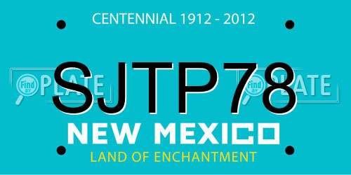 SJTP78 New Mexico License Plate