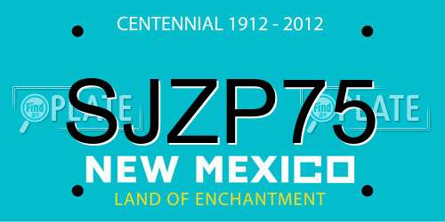 SJZP75 New Mexico License Plate