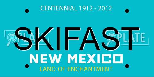 SKIFAST New Mexico License Plate