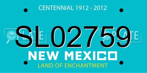 SL02759 New Mexico License Plate