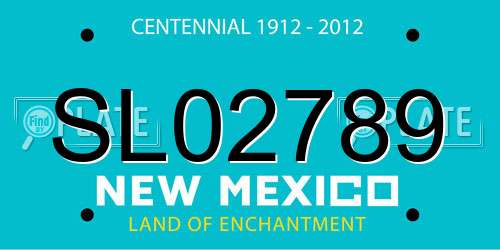 SL02789 New Mexico License Plate