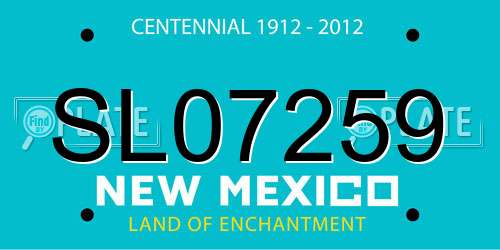 SL07259 New Mexico License Plate