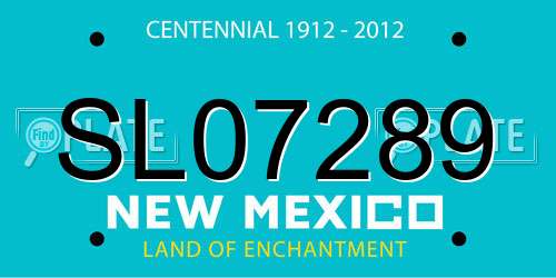 SL07289 New Mexico License Plate
