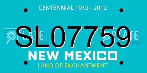 SL07759 New Mexico License Plate