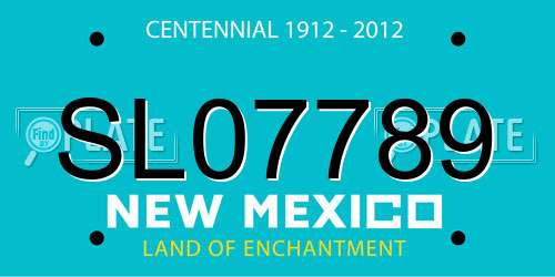SL07789 New Mexico License Plate