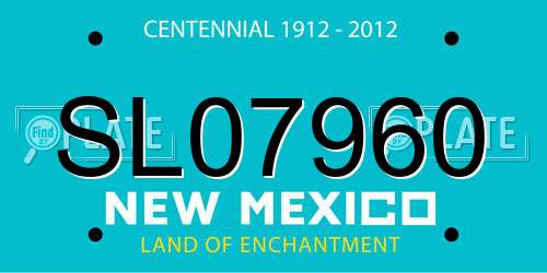SL07960 New Mexico License Plate