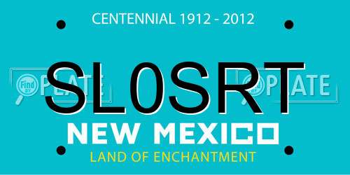 SL0SRT New Mexico License Plate