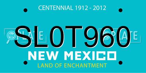 SL0T960 New Mexico License Plate