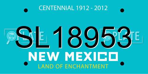 SL18953 New Mexico License Plate