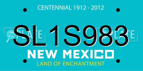 SL1S983 New Mexico License Plate