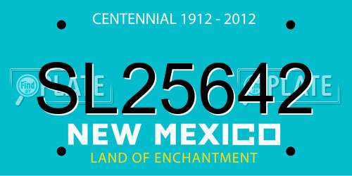 SL25642 New Mexico License Plate