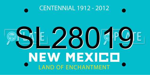 SL28019 New Mexico License Plate