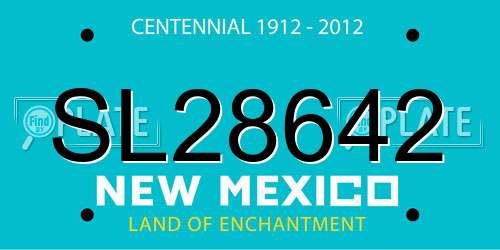 SL28642 New Mexico License Plate