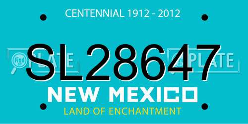 SL28647 New Mexico License Plate