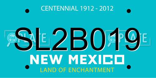 SL2B019 New Mexico License Plate