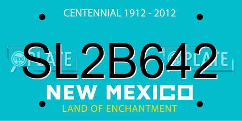 SL2B642 New Mexico License Plate