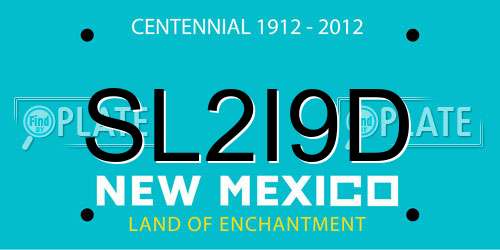 SL2I9D New Mexico License Plate