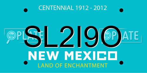SL2I9O New Mexico License Plate