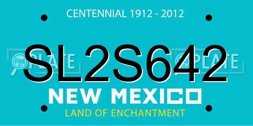 SL2S642 New Mexico License Plate