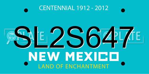 SL2S647 New Mexico License Plate