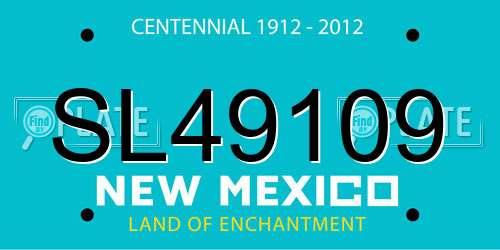 SL49109 New Mexico License Plate