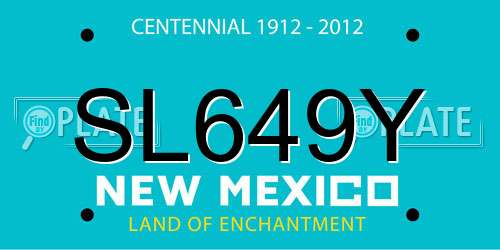 SL649Y New Mexico License Plate