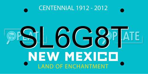 SL6G8T New Mexico License Plate