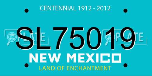 SL75019 New Mexico License Plate