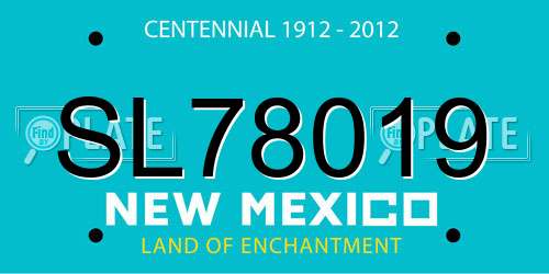 SL78019 New Mexico License Plate
