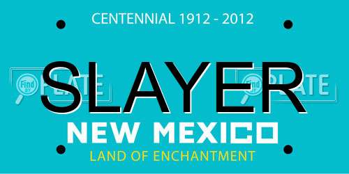 SLAYER New Mexico License Plate