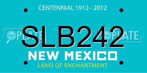 SLB242 New Mexico License Plate