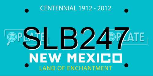 SLB247 New Mexico License Plate