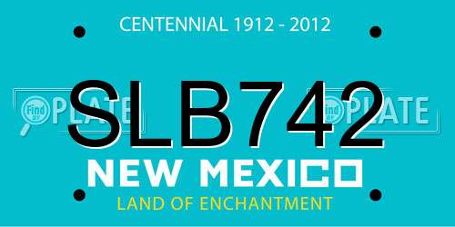 SLB742 New Mexico License Plate