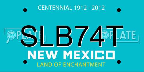 SLB74T New Mexico License Plate