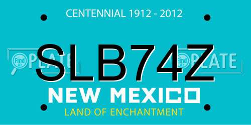 SLB74Z New Mexico License Plate