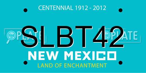 SLBT42 New Mexico License Plate