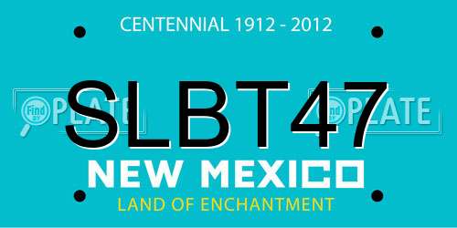 SLBT47 New Mexico License Plate