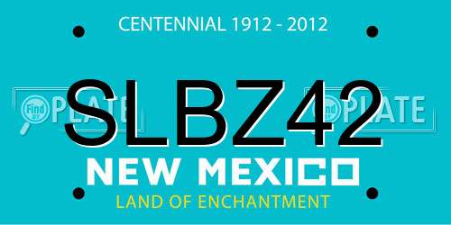 SLBZ42 New Mexico License Plate