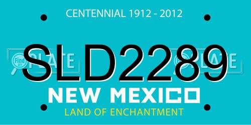 SLD2289 New Mexico License Plate