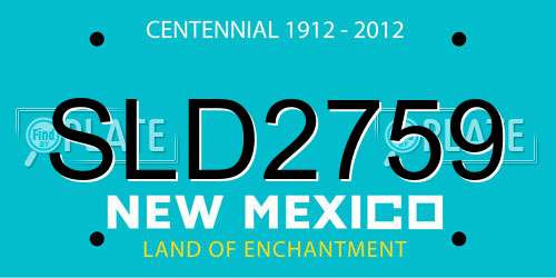 SLD2759 New Mexico License Plate