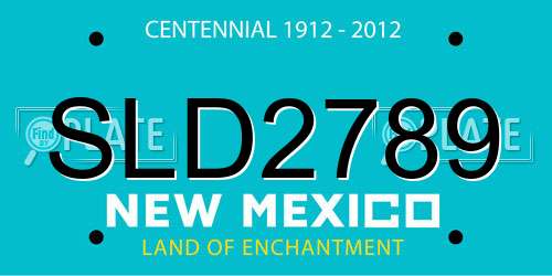 SLD2789 New Mexico License Plate