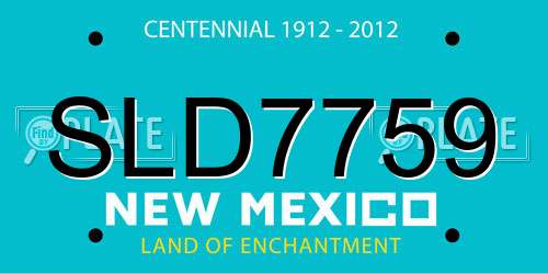 SLD7759 New Mexico License Plate