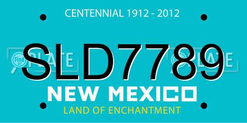 SLD7789 New Mexico License Plate