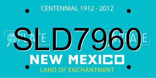 SLD7960 New Mexico License Plate