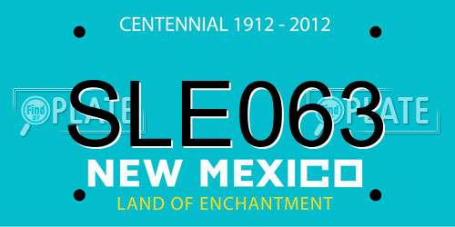 SLE063 New Mexico License Plate