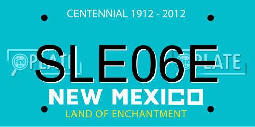 SLE06E New Mexico License Plate