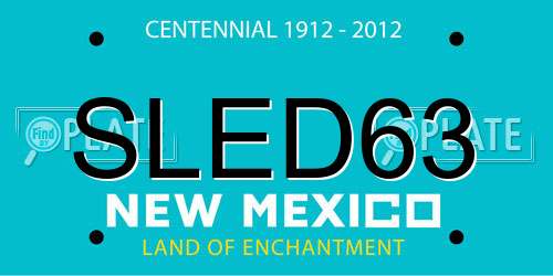 SLED63 New Mexico License Plate