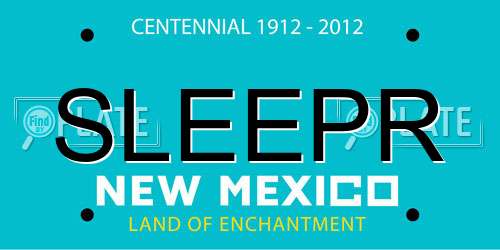 SLEEPR New Mexico License Plate