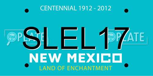 SLEL17 New Mexico License Plate