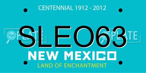 SLEO63 New Mexico License Plate